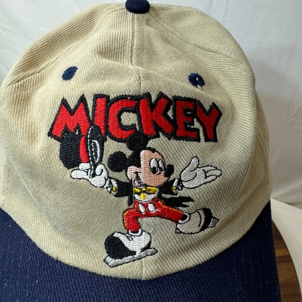 Vintage Mickey Mouse Hat Cap Disney on Ice Dad Strapback Adjustable Adult R.O.C.